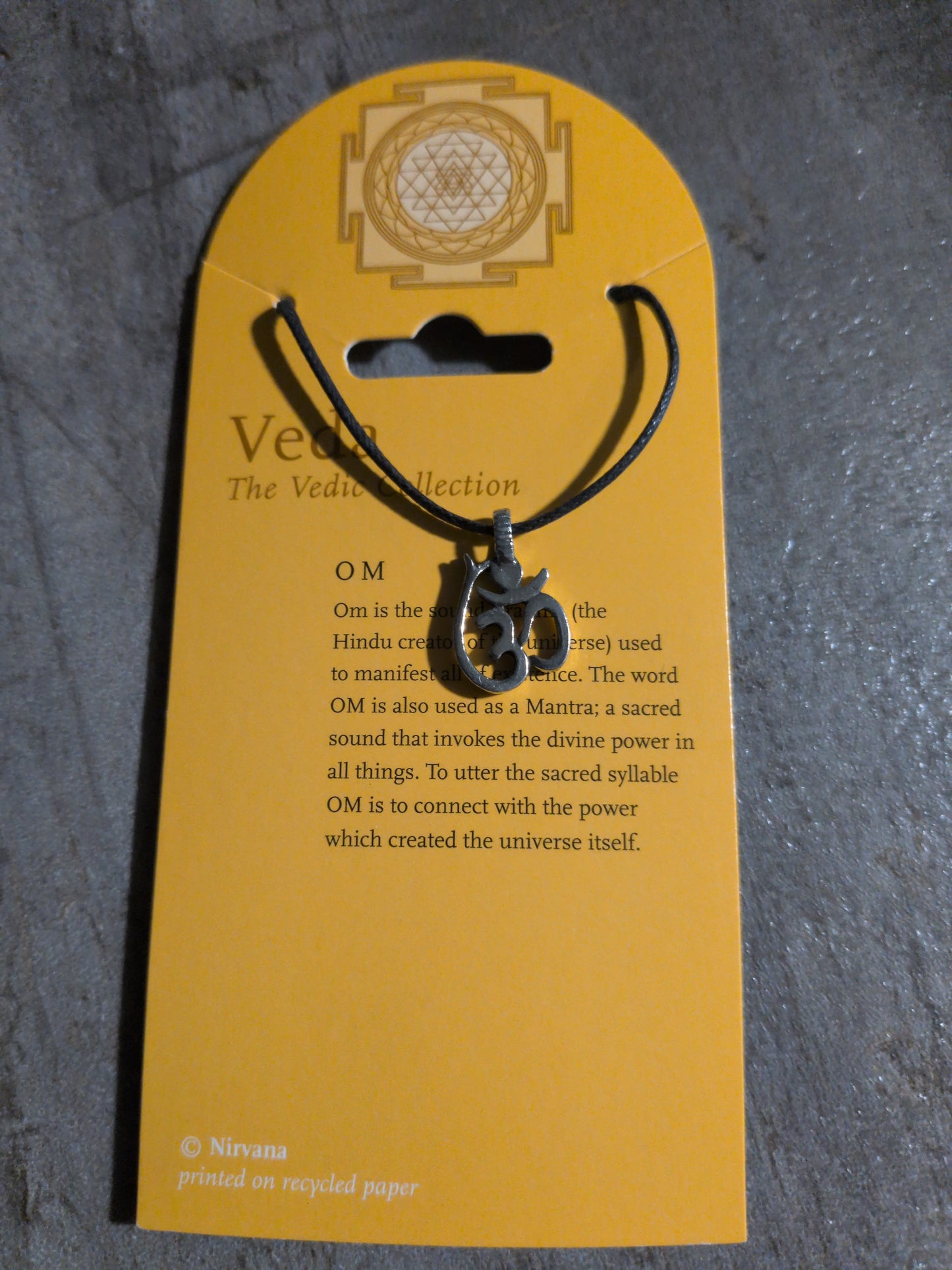 Veda / Vedic Collection Om #3 Pewter Pendant