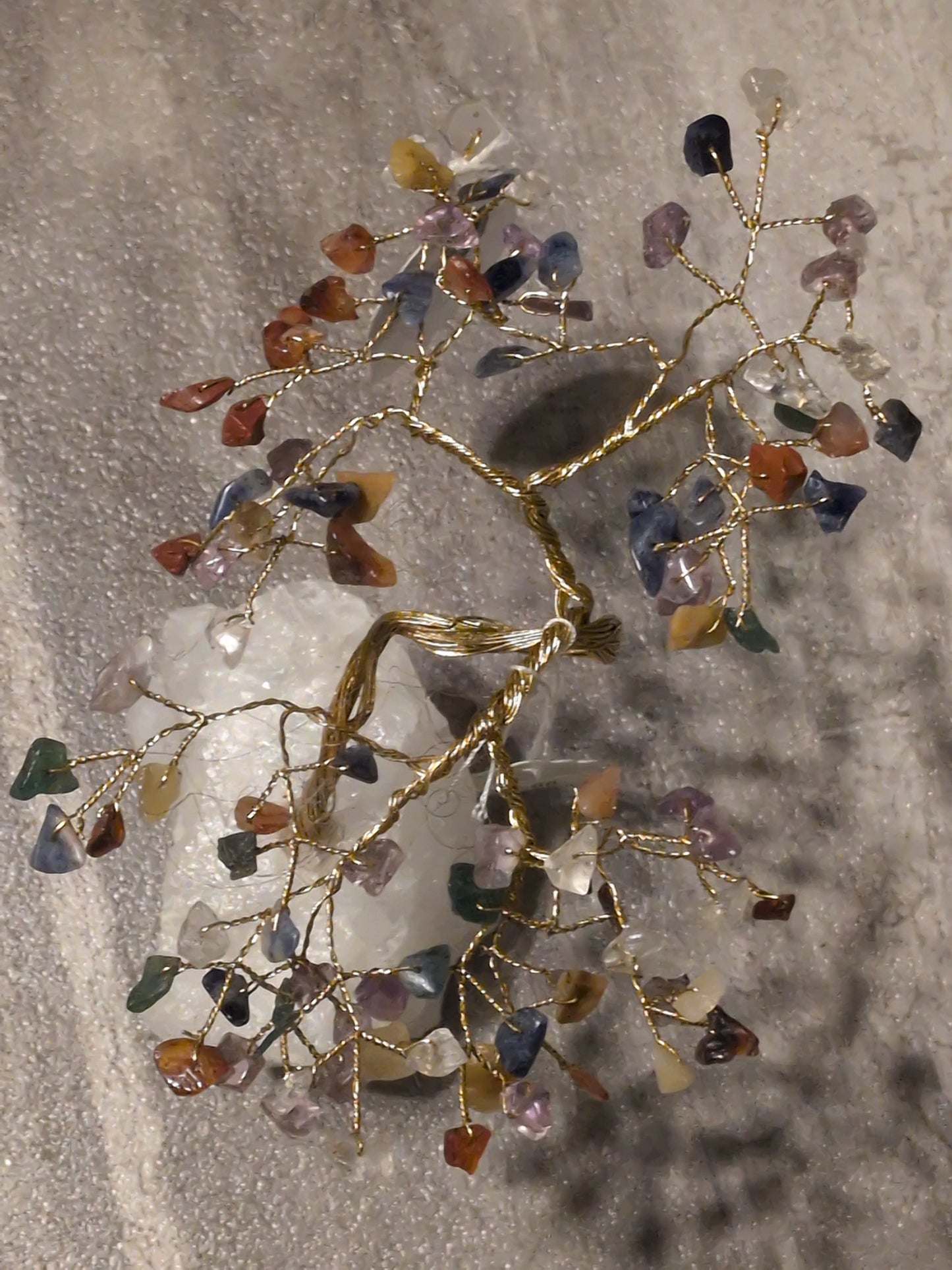 Soul Sticks Rough Stone Base Gemstone Tree - 7 Chakras