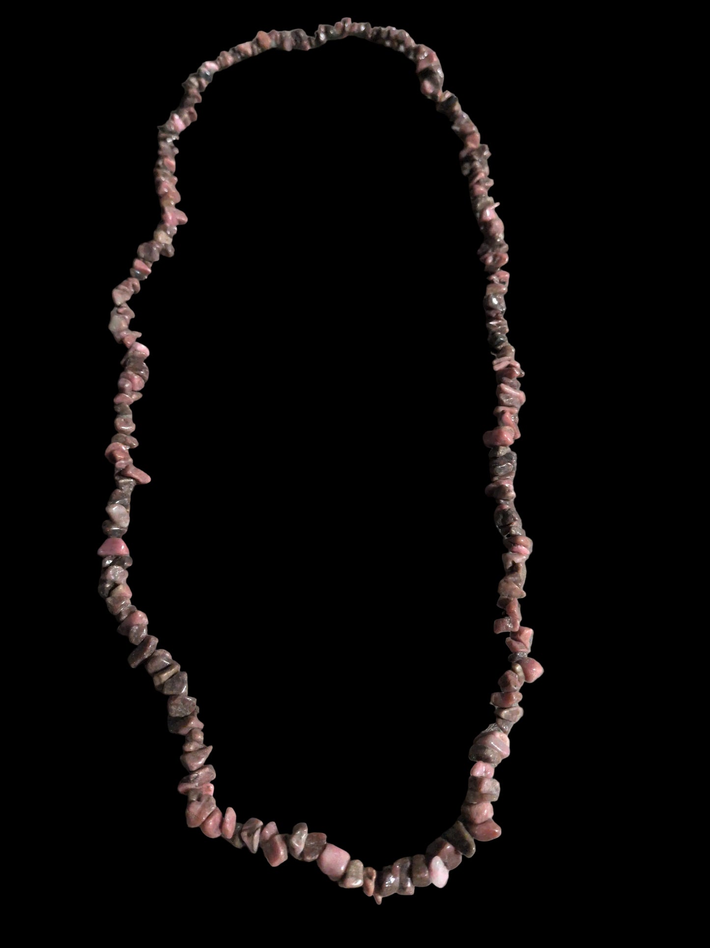 Gemstone Chips Necklace- Rhodonite