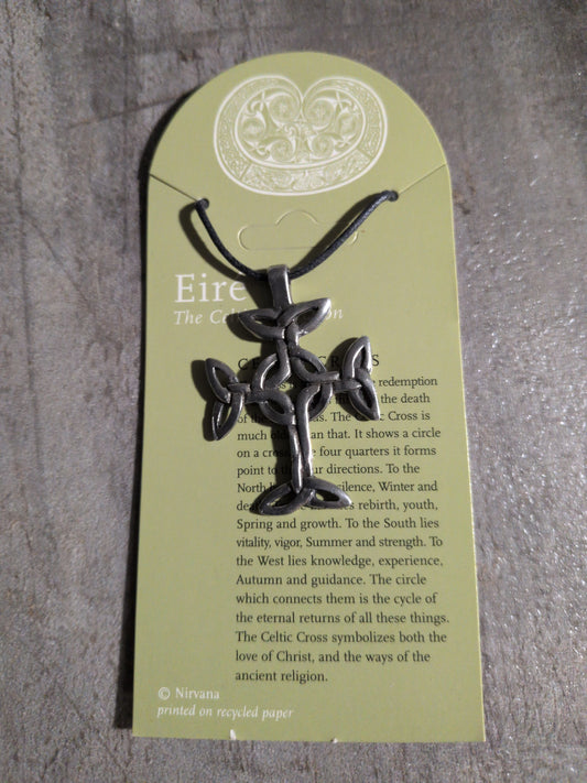 Eiré Celtic Collection Pointed Celtic Cross Pewter Pendant