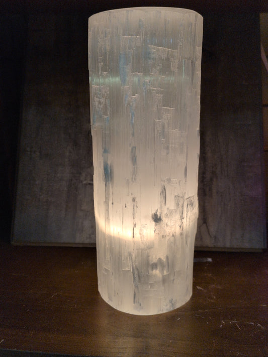 Selenite lamp flat top style