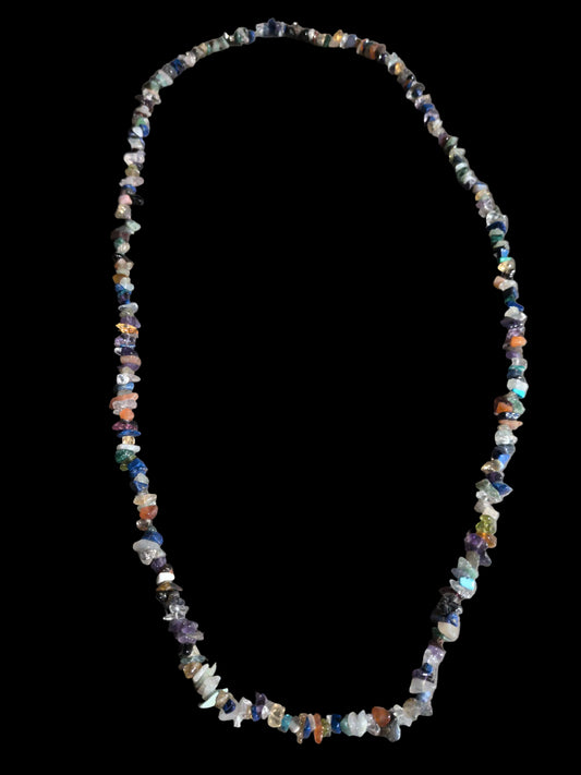 Gemstone Chips Necklace- Mixed Stone