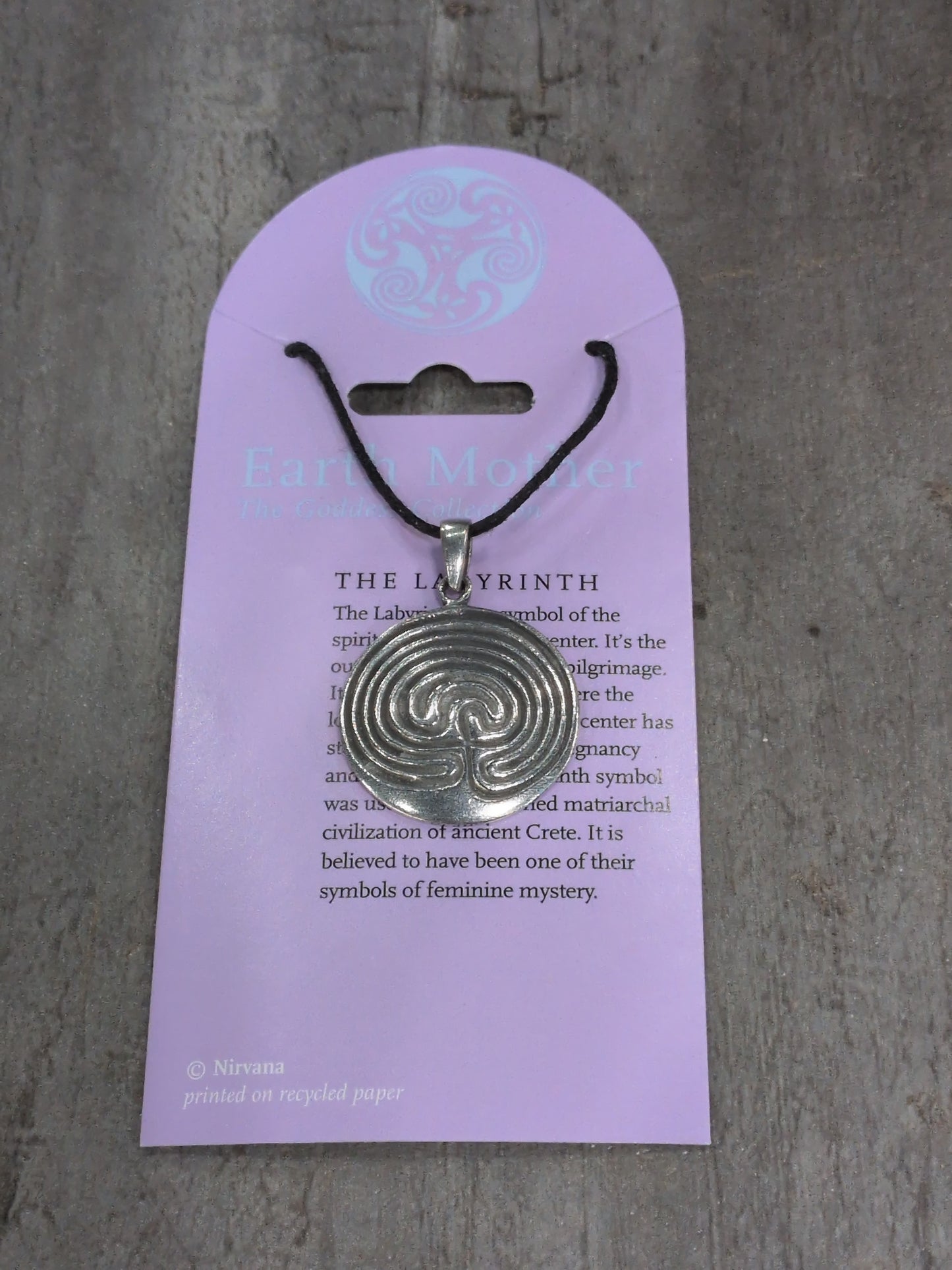 Earth Mother (Goddess Collection) The Labyrinth Pewter Amulet