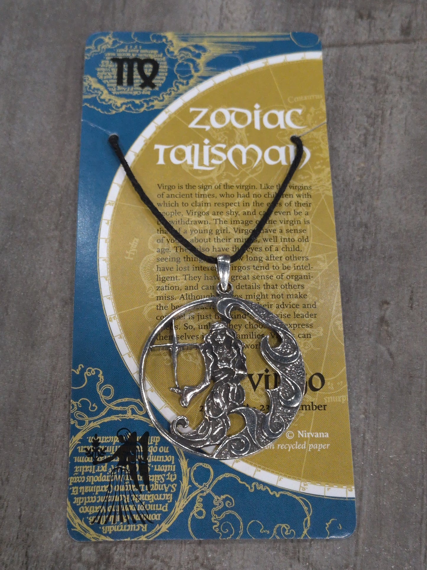 Zodiac Talisman Large Virgo Pewter Pendant