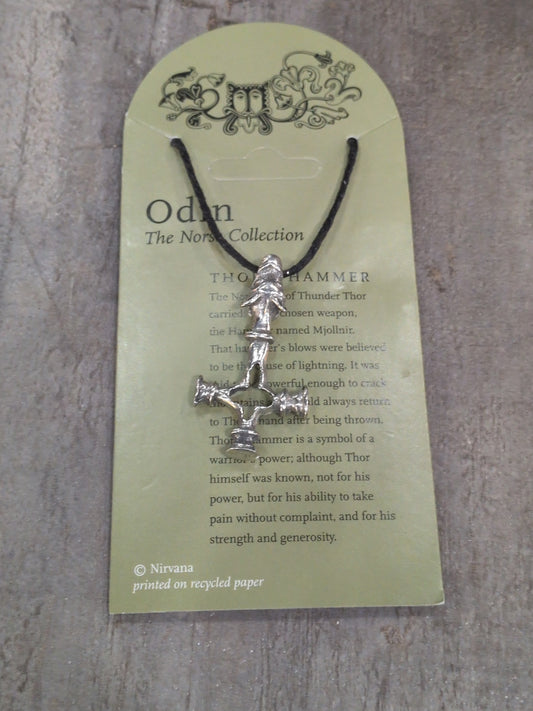 Odin (Norse Collection) Thor's Hammer Wolf/Cross Pewter Pendant