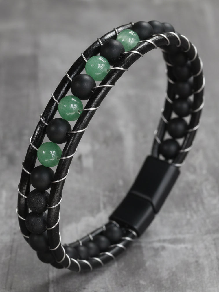 Fitted Gemstone Magnetic Clip Bracelet