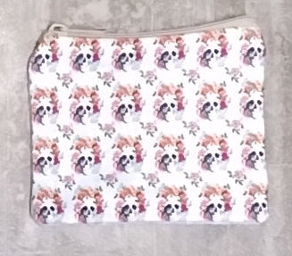 4" x 4.5" Zipper Bag Flower Skull