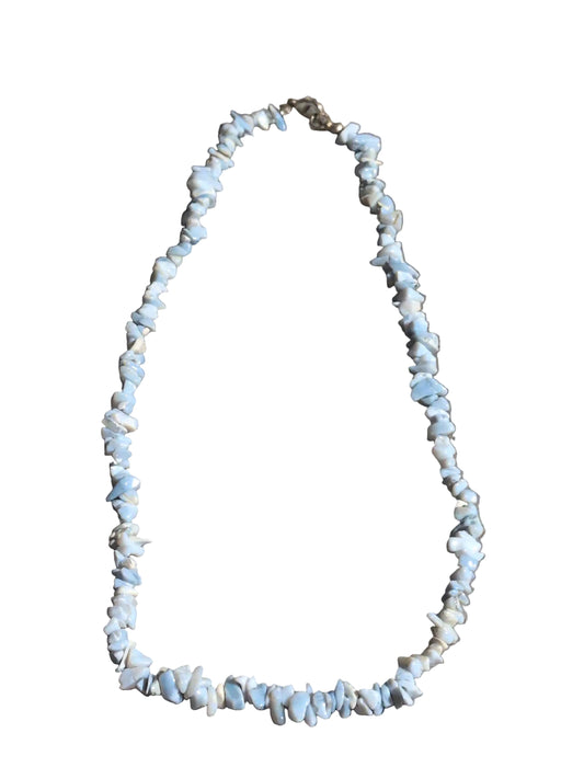 Gemstone Chips Choker- Blue Opal