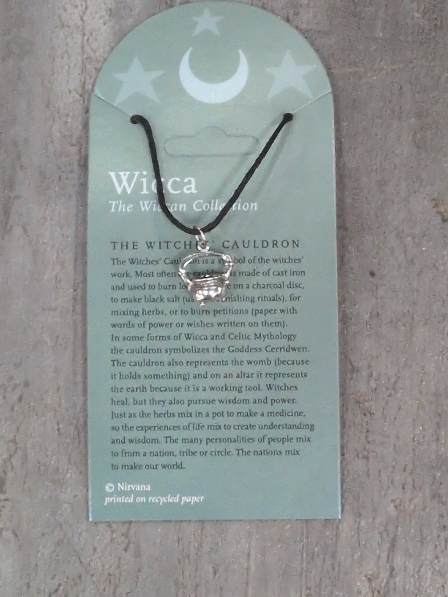 Wicca Collection Witches Cauldron Pewter Pendant