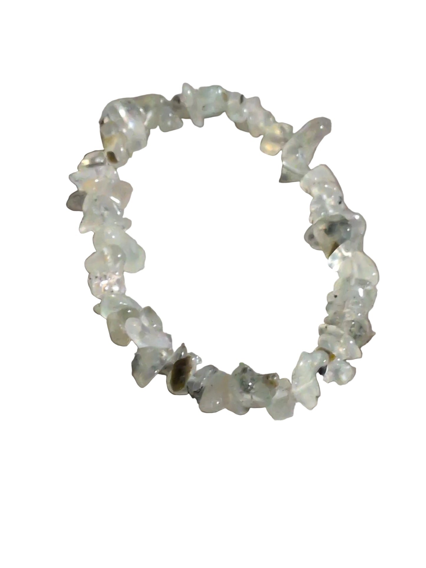 Elastic Chips Bracelet - Prehnite