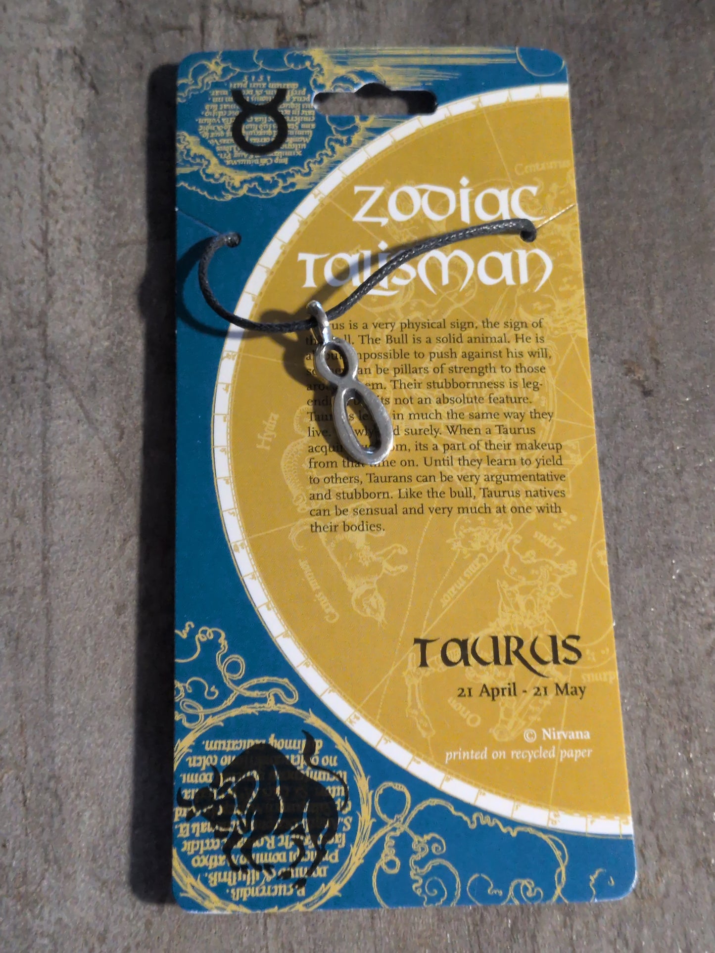Zodiac Talisman Taurus Pewter Pendant