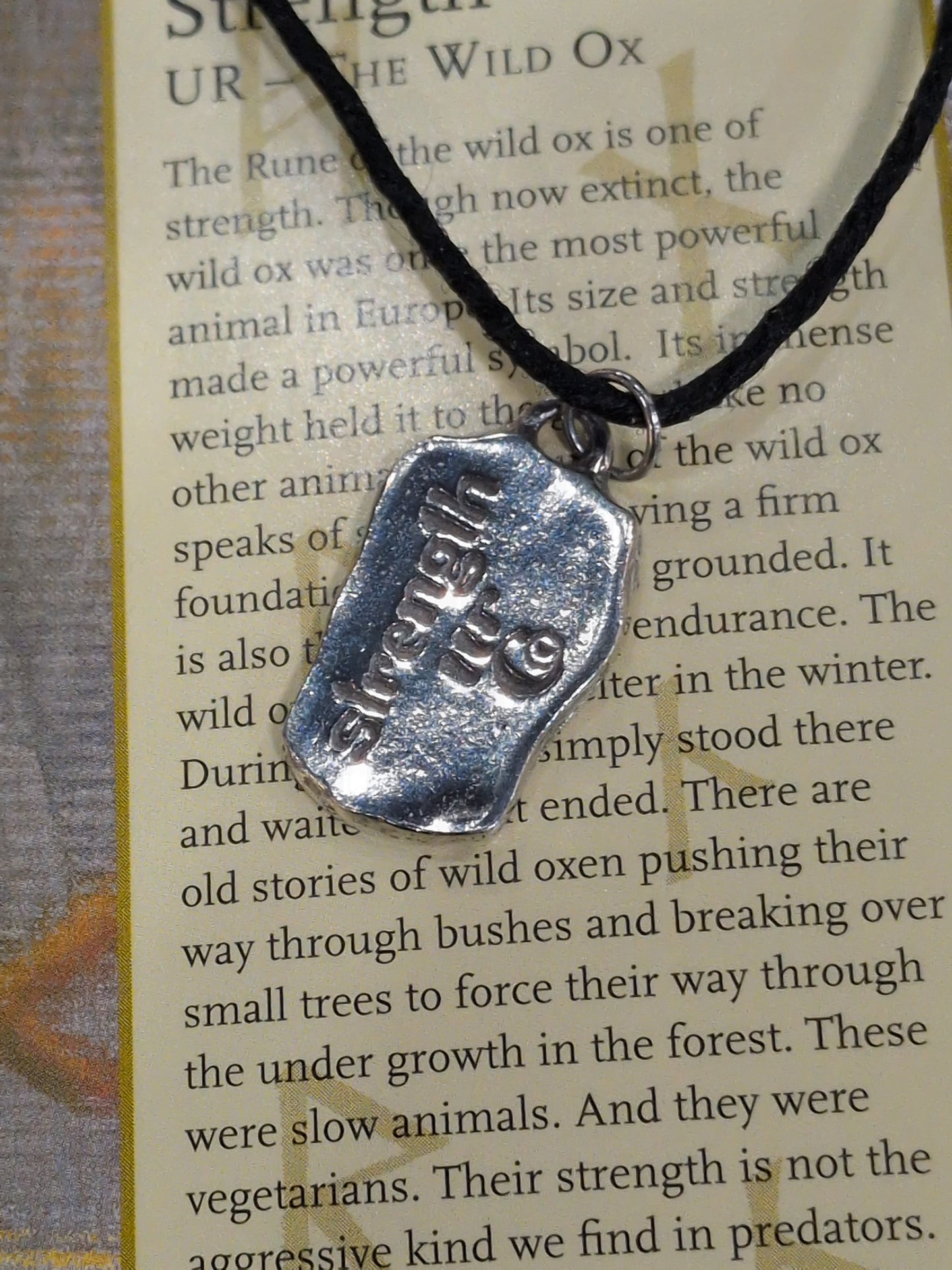 Runestones Strength Pewter Pendant