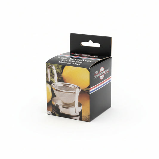 SCI Tea Strainer with Drip Cup Stainless Steel