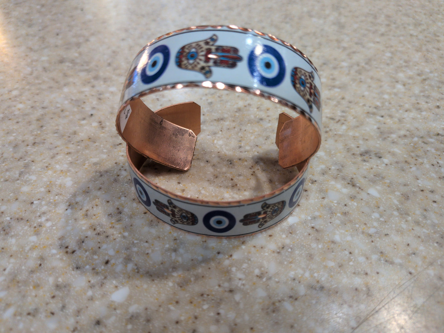 Hamsa/ Evil eye Copper Bracelet