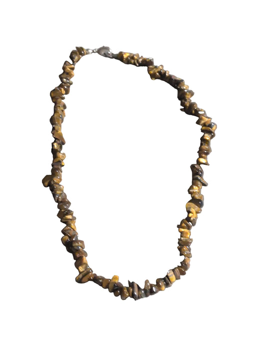 Gemstone Chips Choker- Tiger Eye