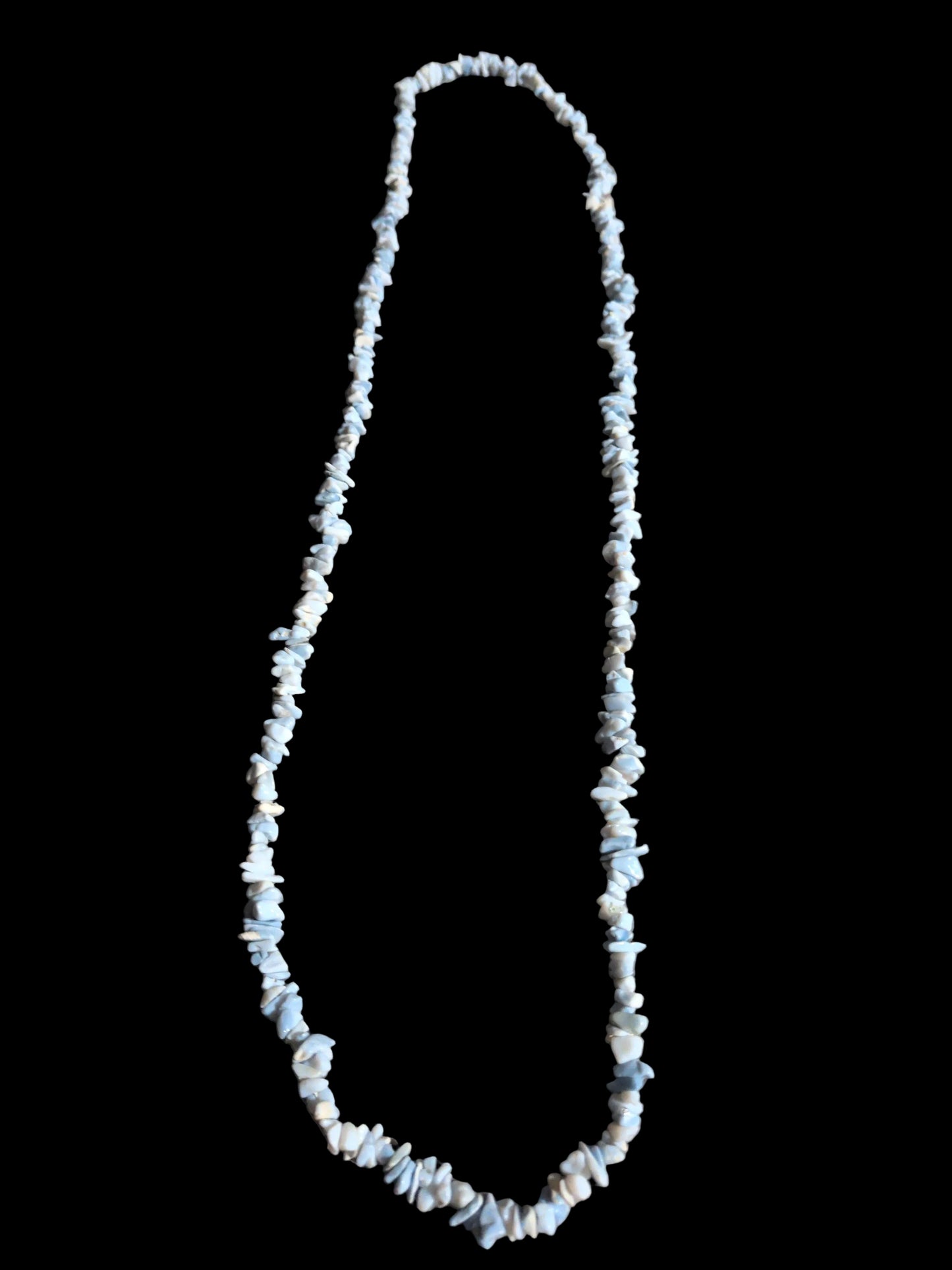 Gemstone Chips Necklace- Blue Opal