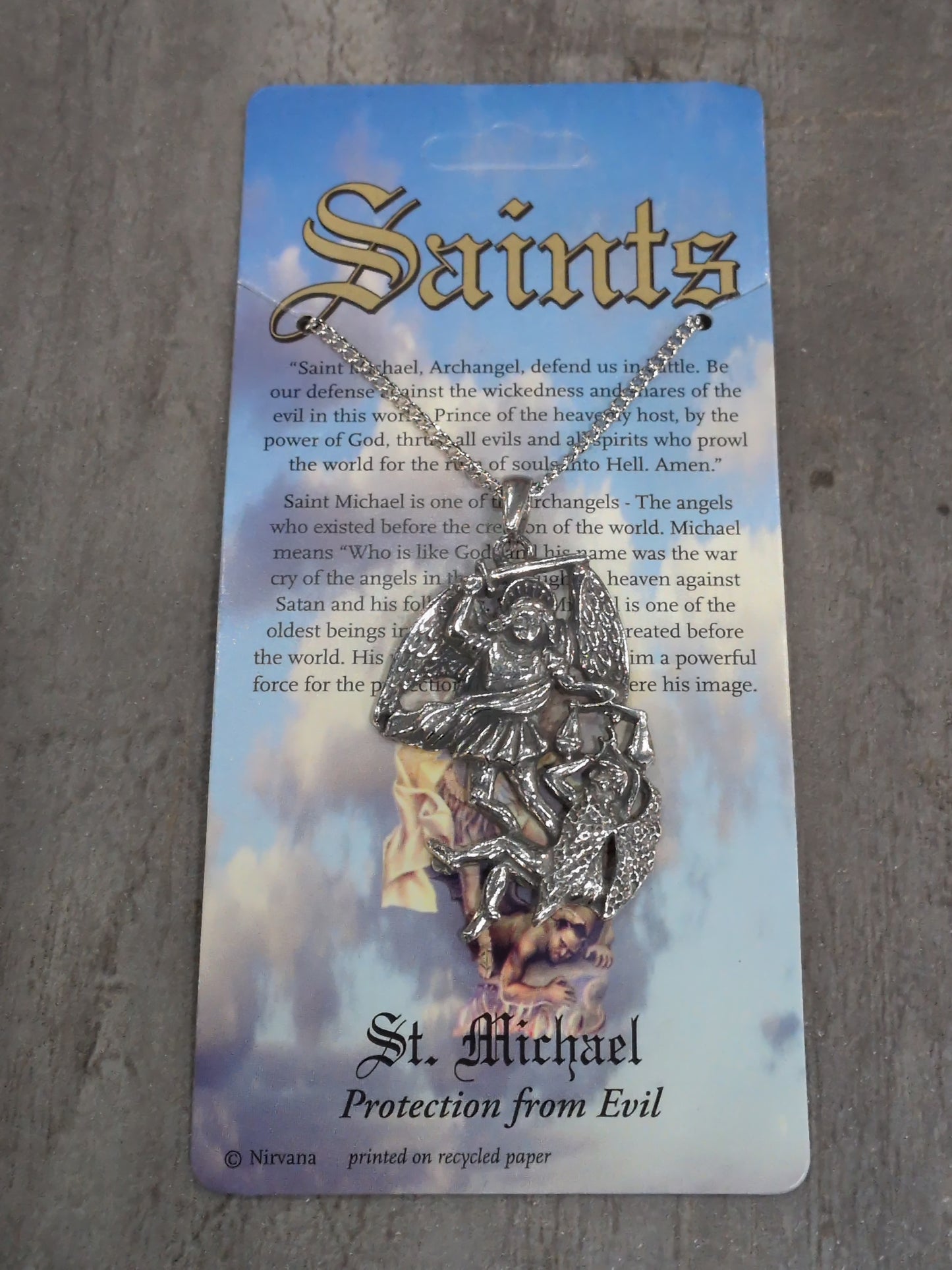 Saint Michael Pewter Pendant