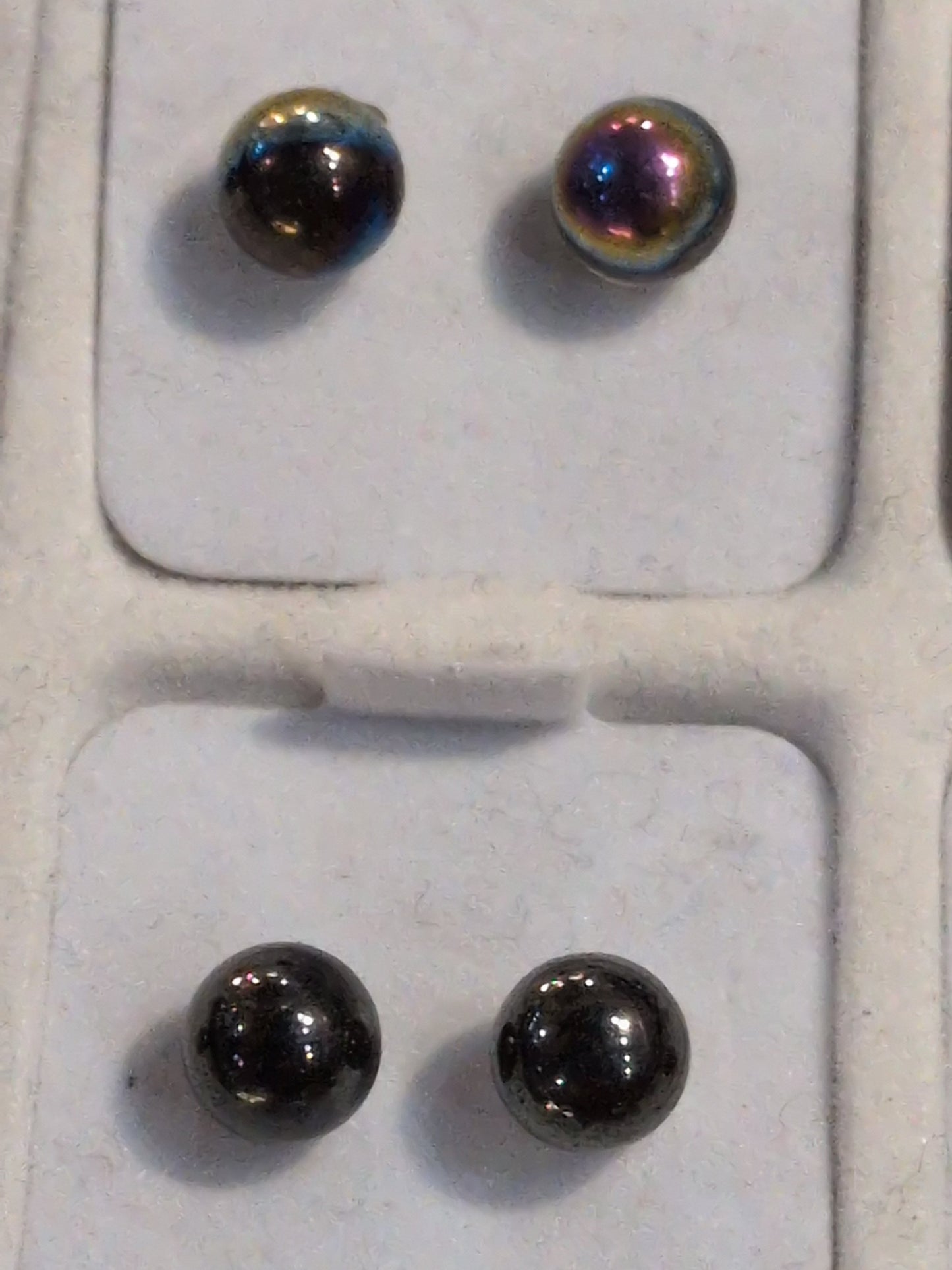 Hematite earrings 6 mm