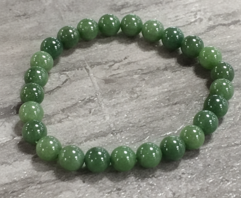 Elastic Bracelet 8mm Russian Jade