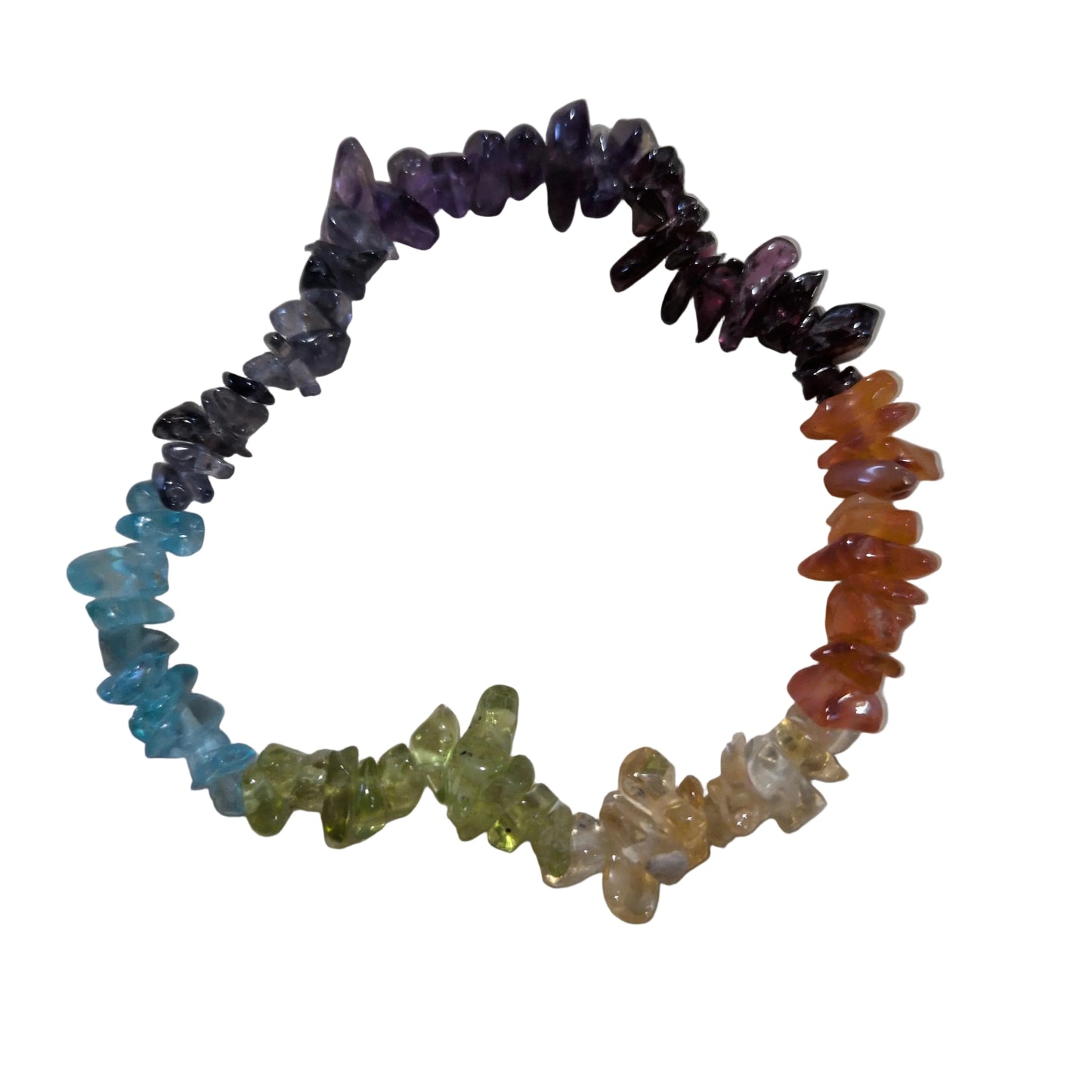 Elastic Chips Bracelet - Multi Color Stones
