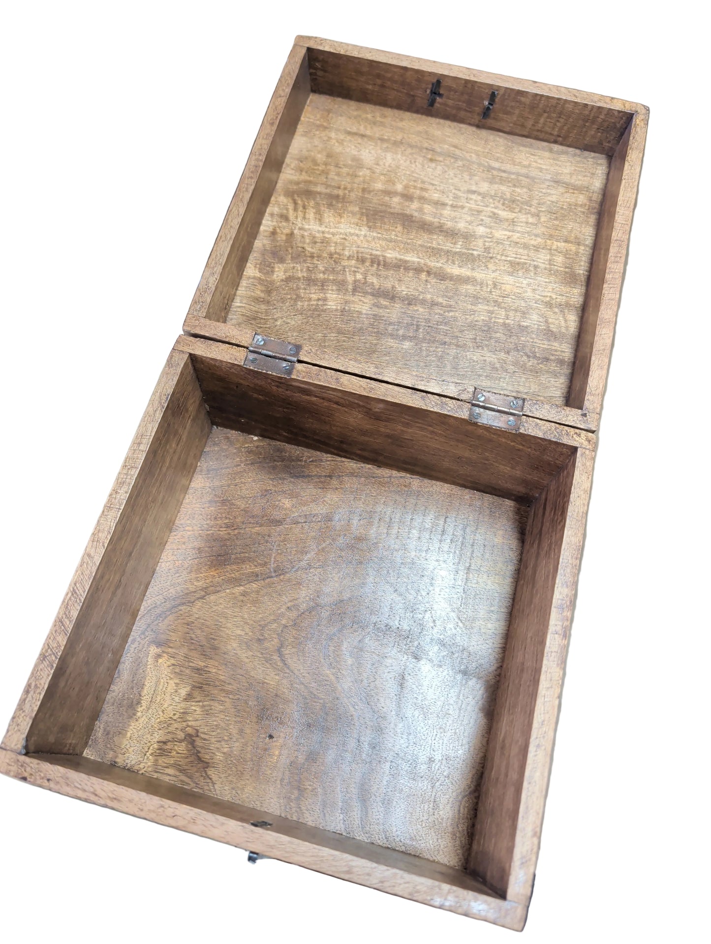Mango Wood Box With Metal Accents