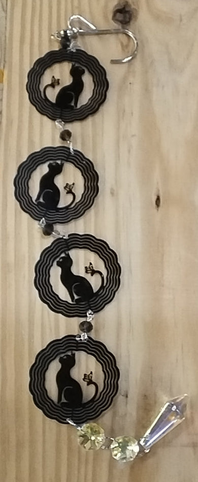 17" Sitting Cat Spinner/Suncatcher