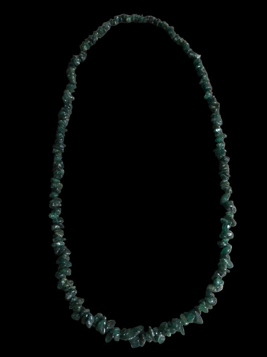 Gemstone Chips Necklace- Green Aventurine