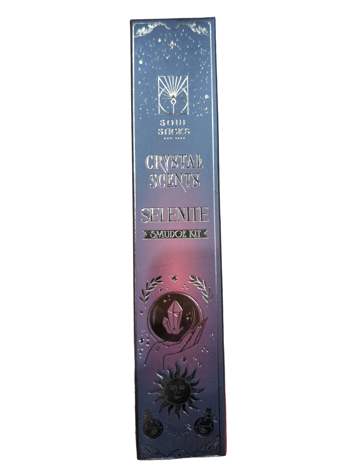 Soul Sticks Crystal Scents Selenite Smudge kit