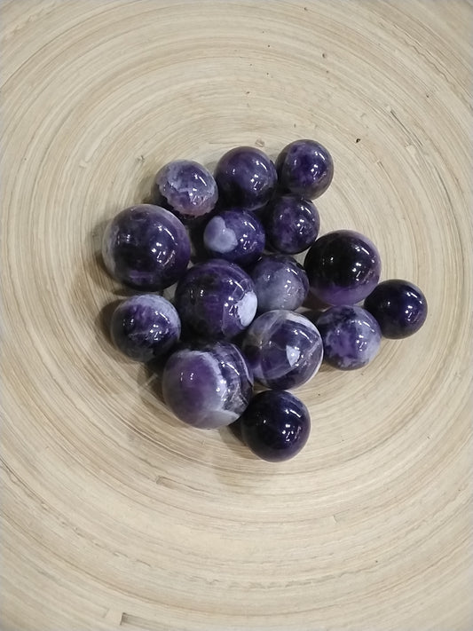 Chevron Amethyst sphere