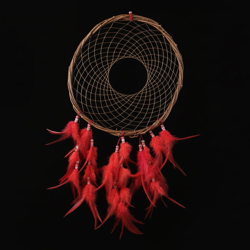 Large Dream Catcher w/ Dyed Feathers