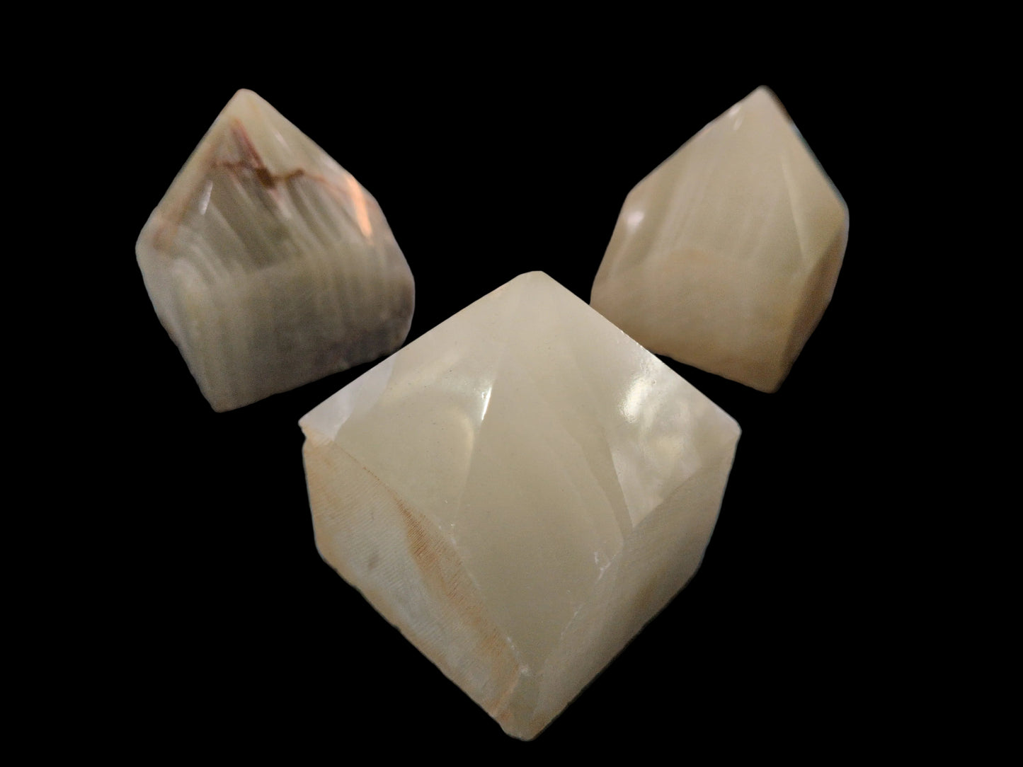 Polished Point Cut sides Green Onyx