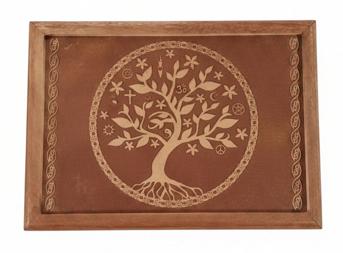Acacia Wooden Box Tree of Life