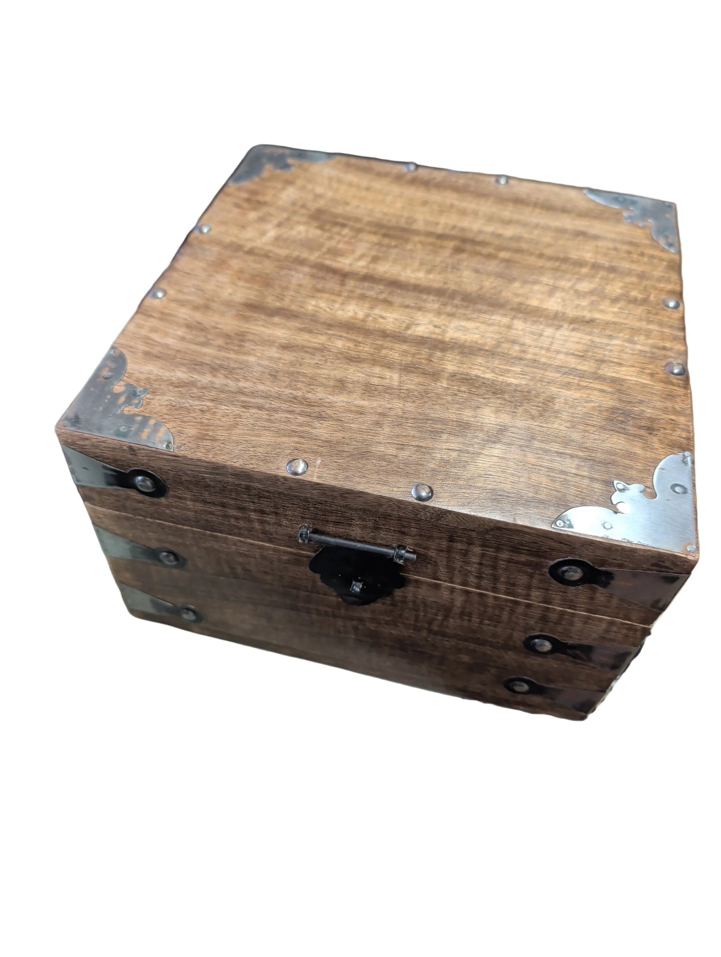 Mango Wood Box With Metal Accents
