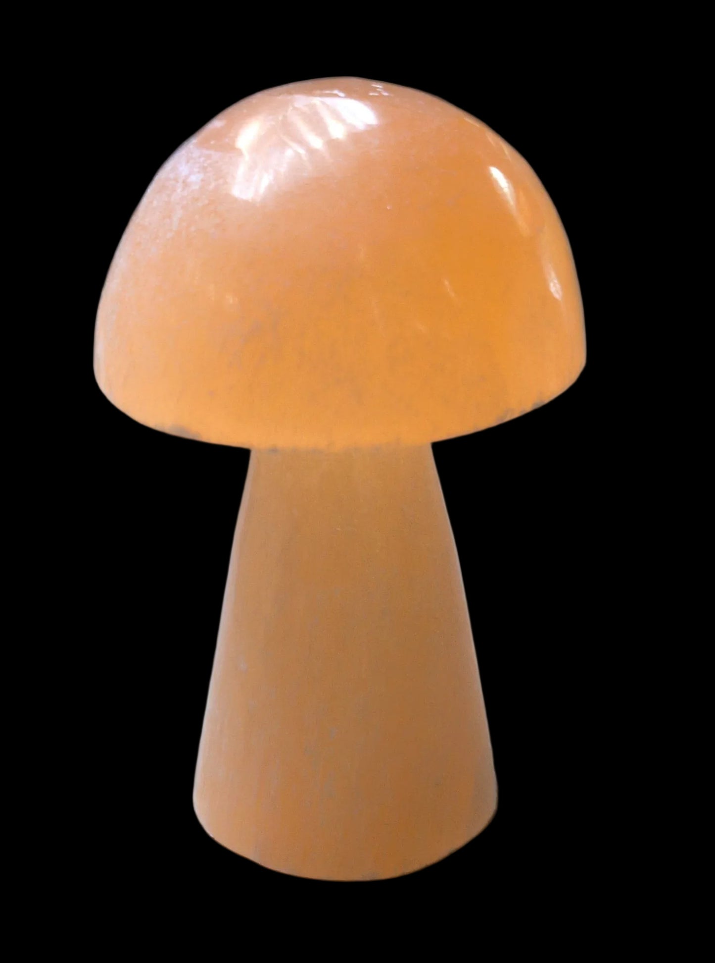 3.5" Orange Selenite Mushroom