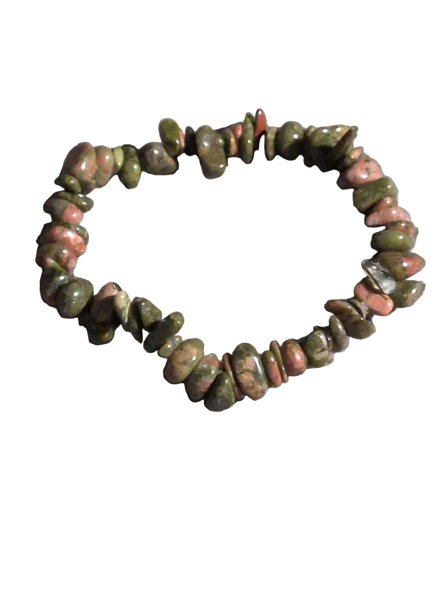 Elastic Chips Bracelet - Unakite