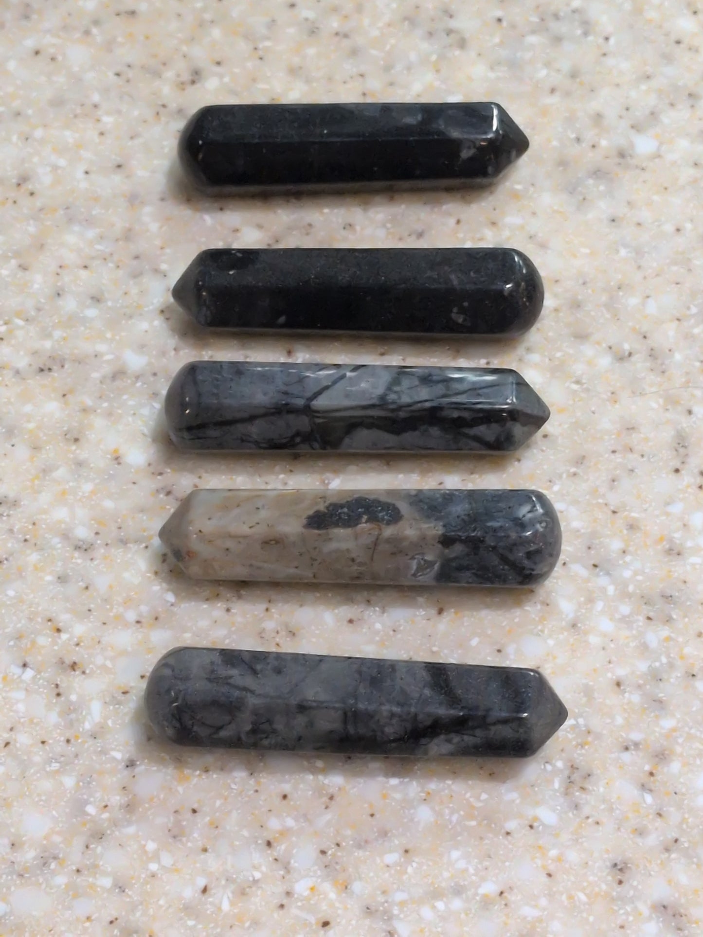 Silver lace Jasper 60mm wand