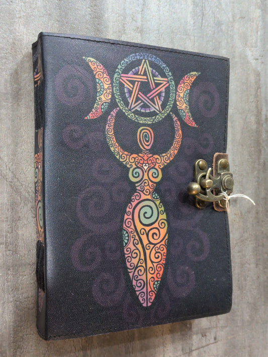 Moon Goddess printed Leather Journal 6x8
