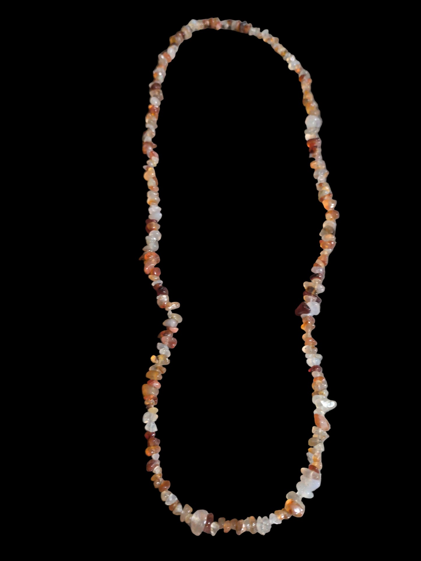 Gemstone Chips Necklace- Carnelian
