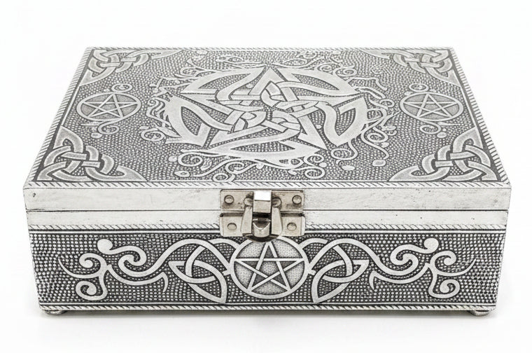 Celtic Pentacle Metal Plated Box