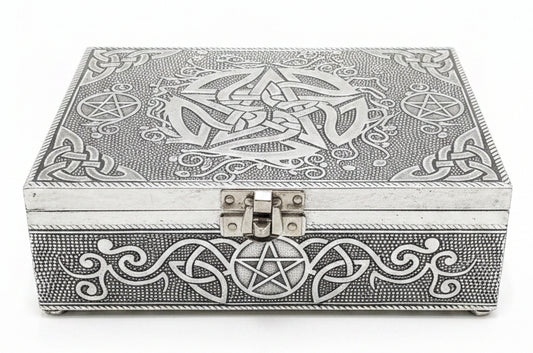 Celtic Pentacle Metal Plated Box