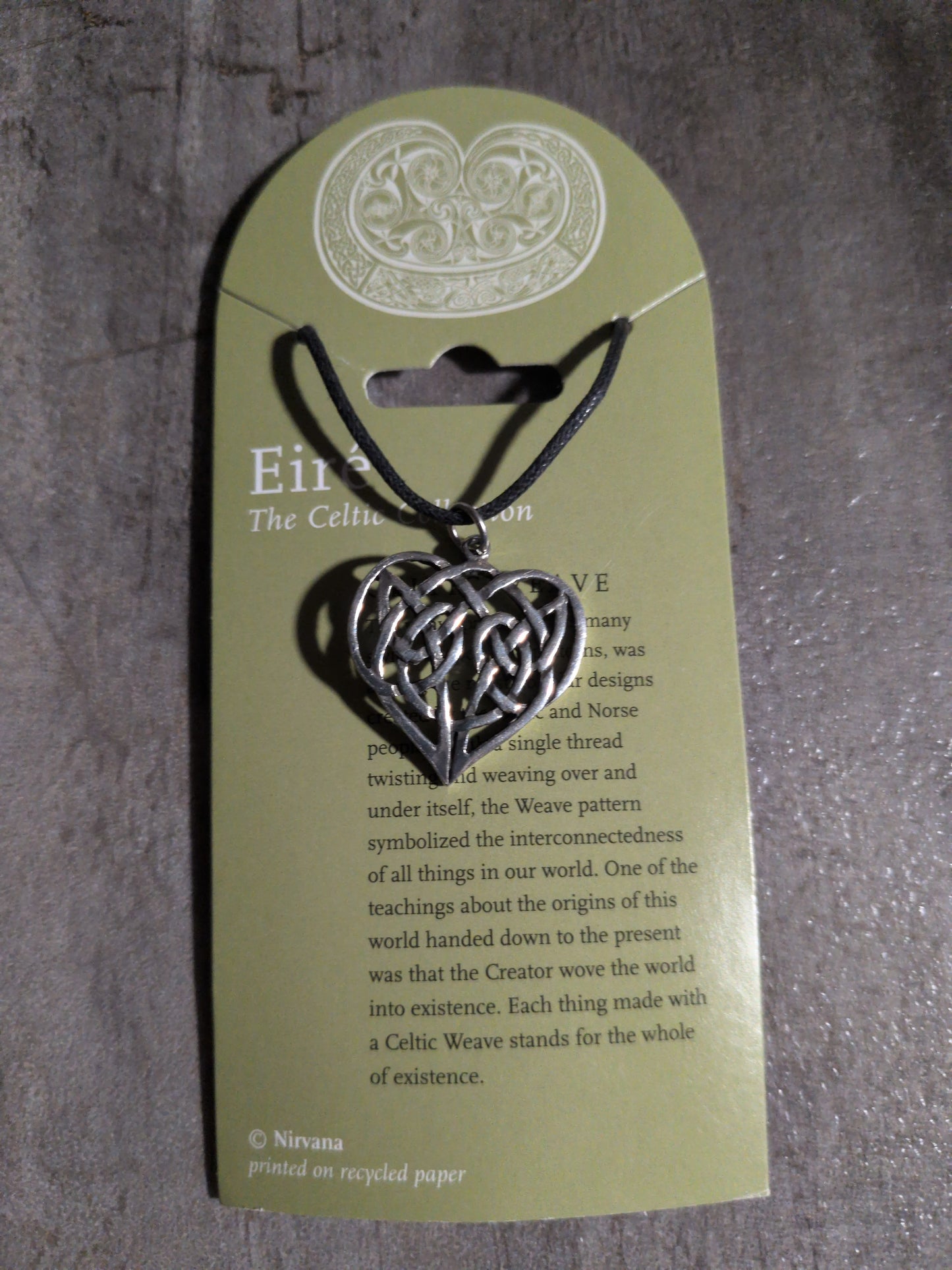 Eiré Celtic Collection Celtic Weave Heart Pewter Pendant
