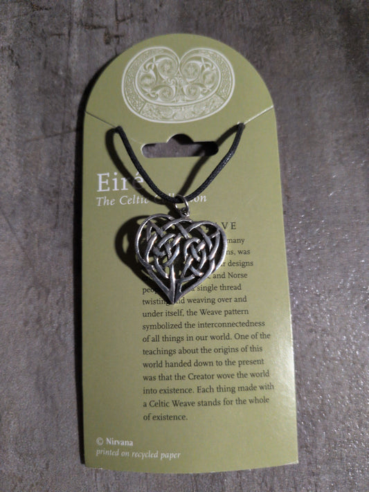 Eiré Celtic Collection Celtic Weave Heart Pewter Pendant