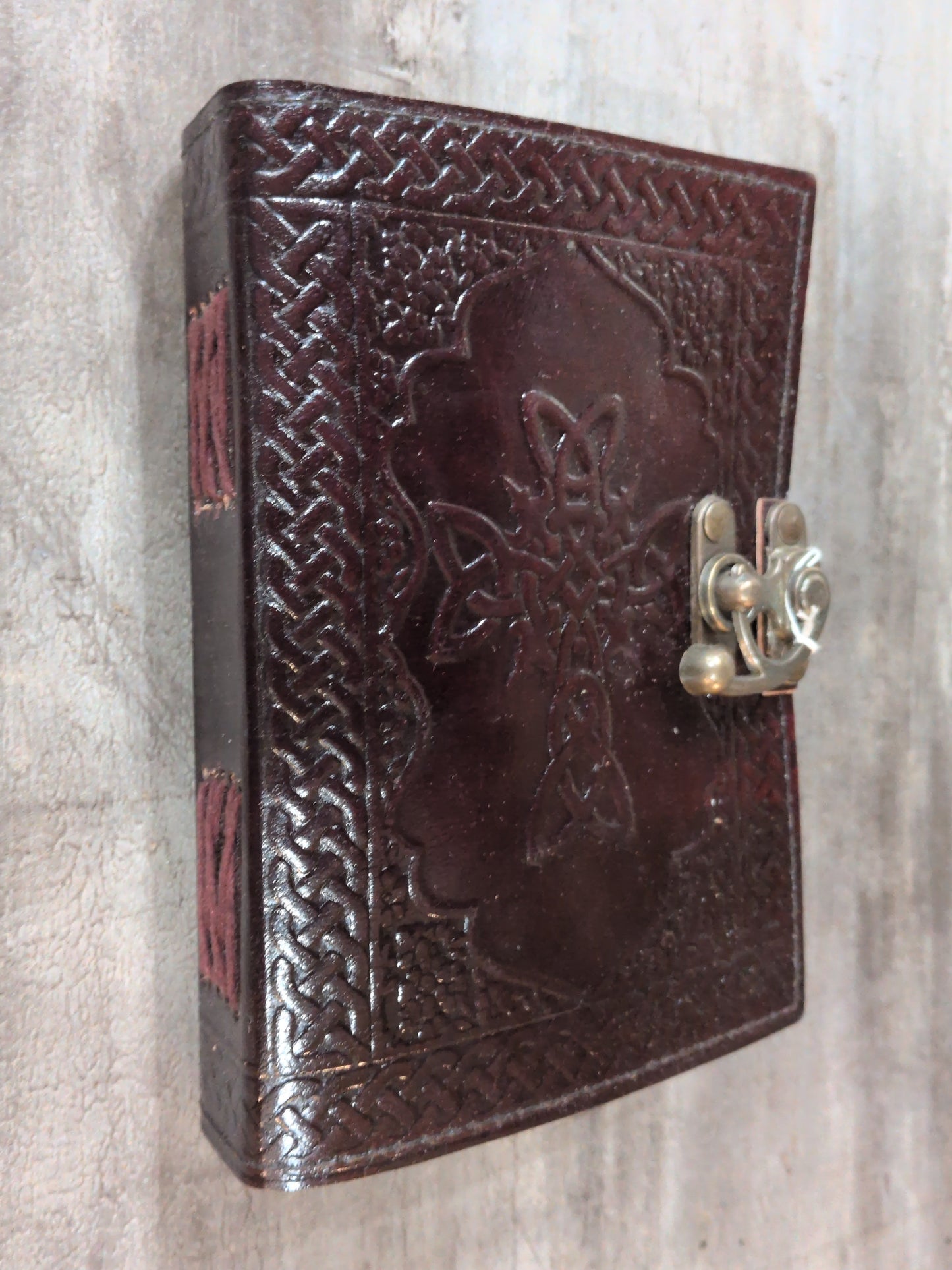 Celtic Cross Dark Leather Journal 5x7
