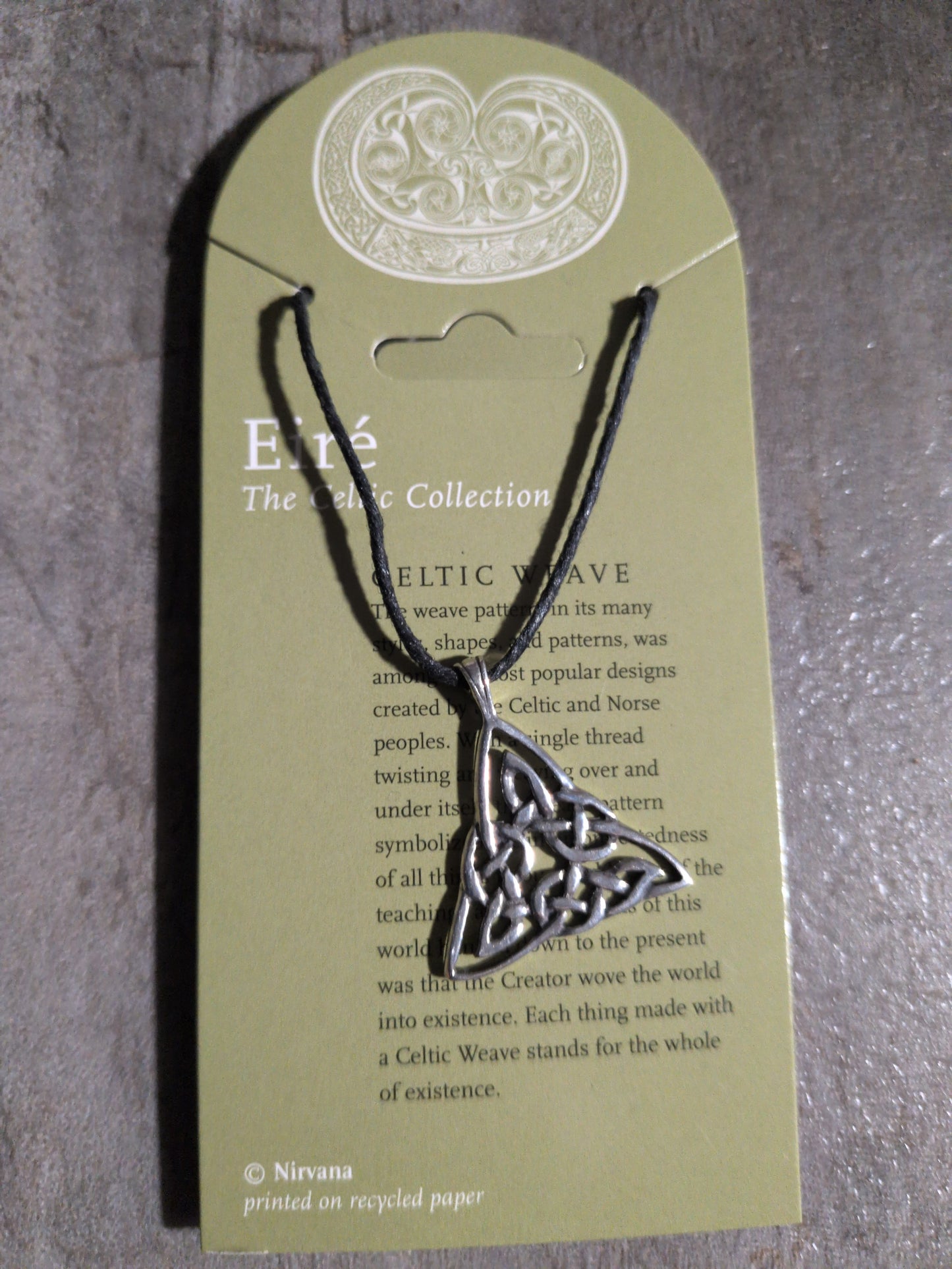 Eiré Celtic Collection Celtic Weave Triangle Pewter Pendant