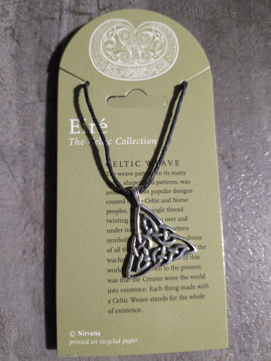 Eiré Celtic Collection Celtic Weave Triangle Pewter Pendant