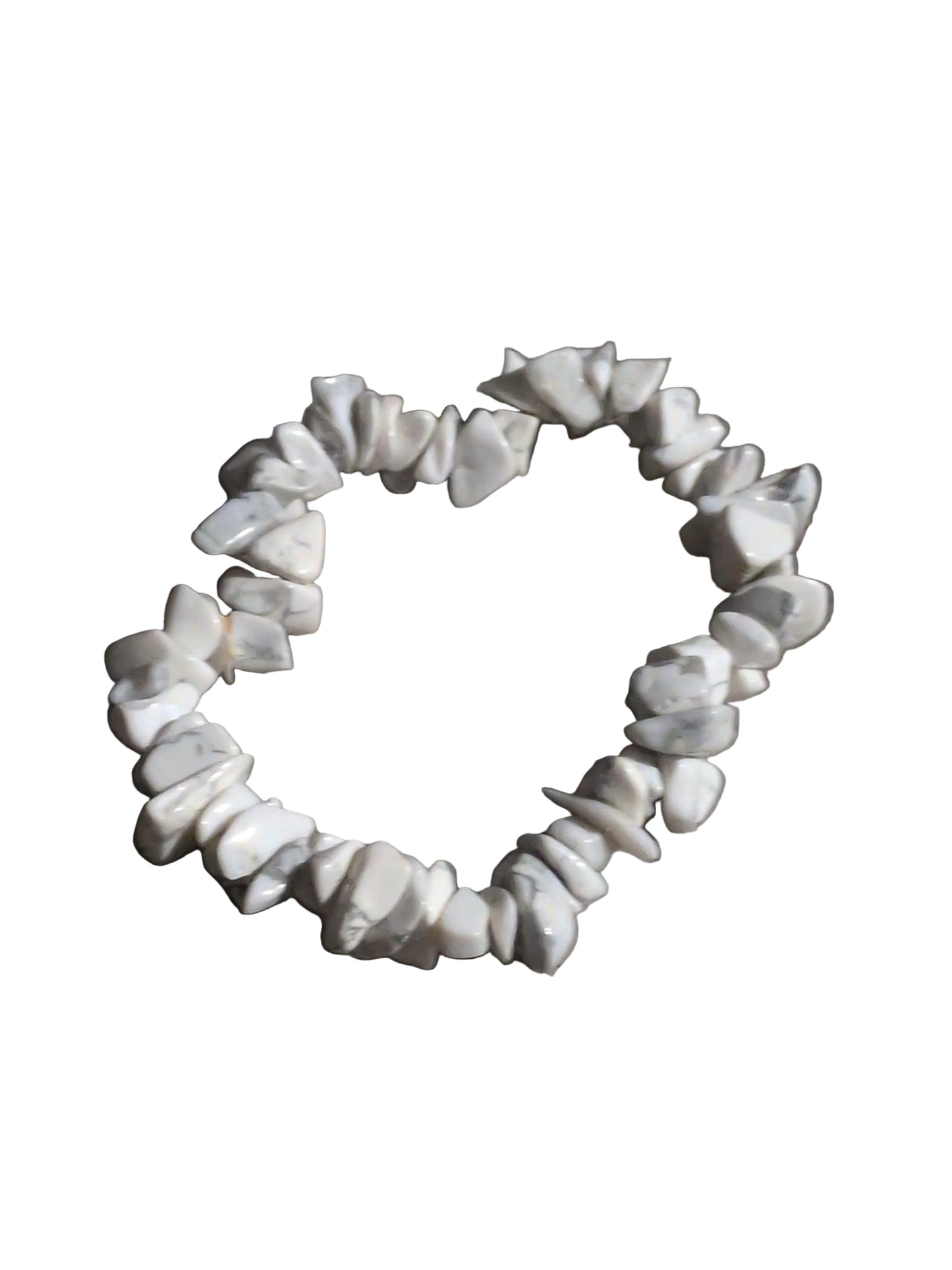 Elastic Chips Bracelet - Howlite