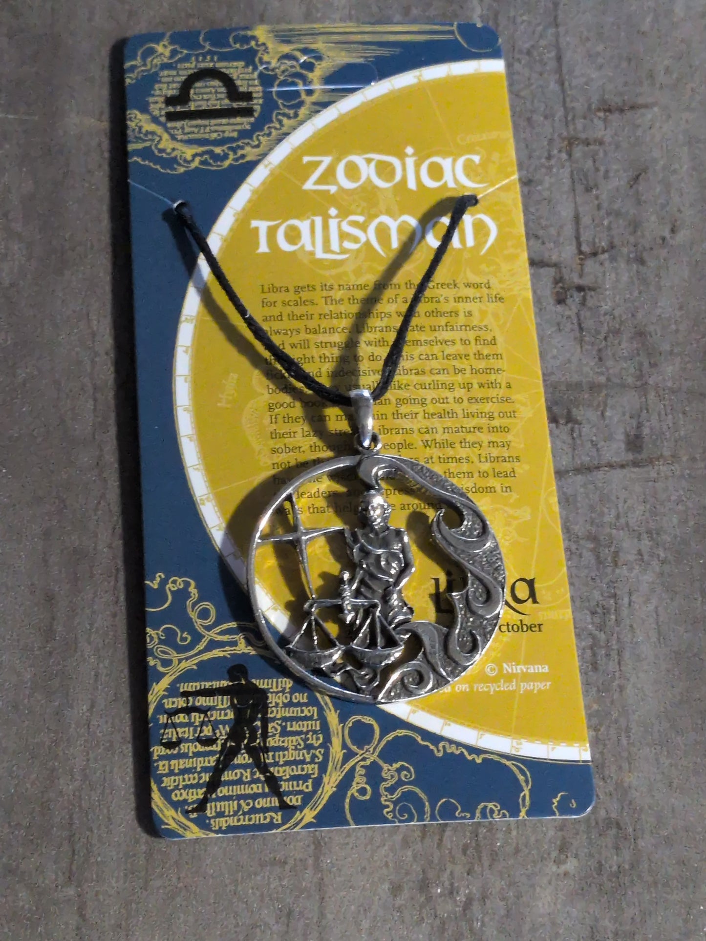 Zodiac Talisman Large Libra Pewter Pendant