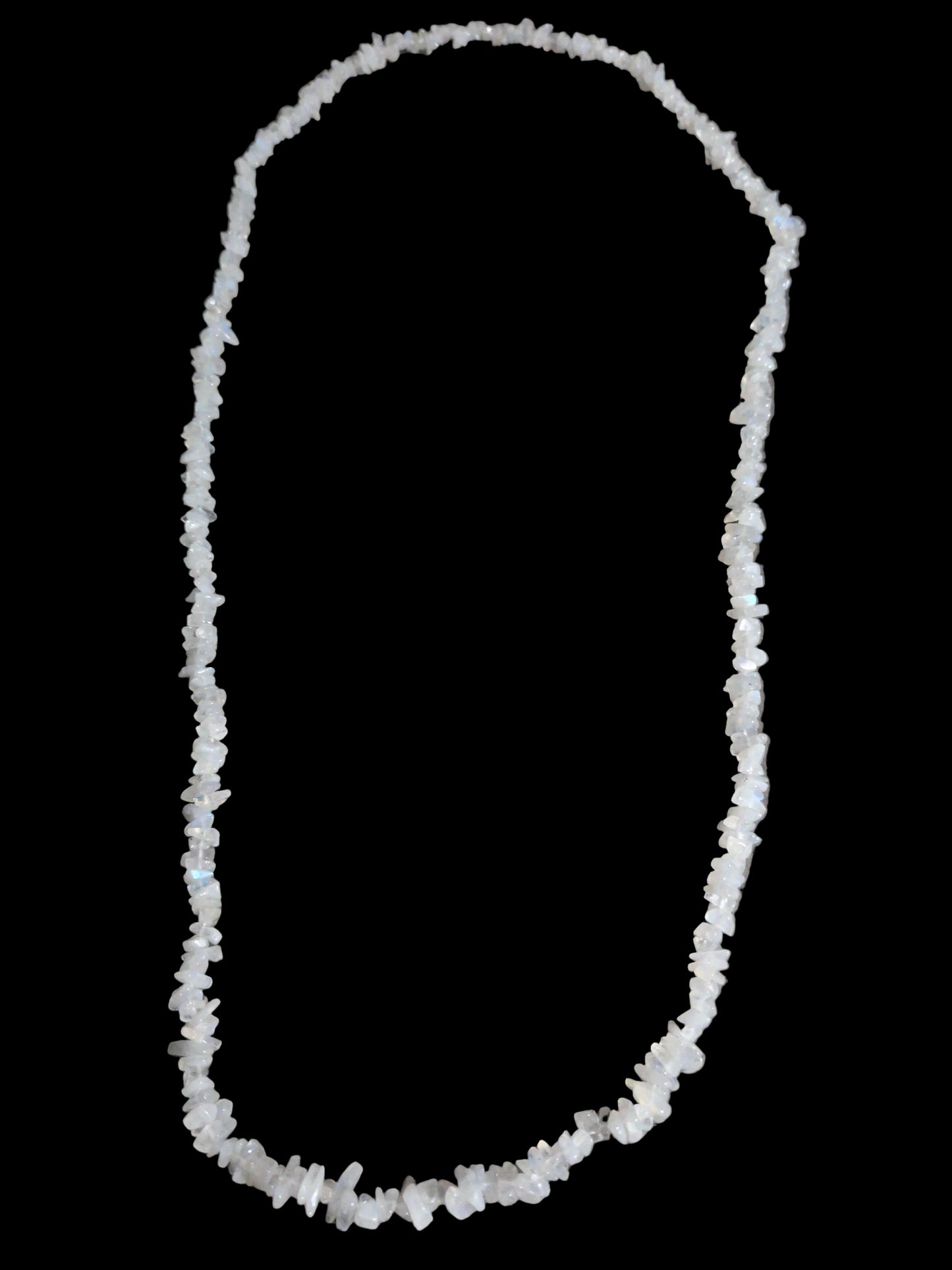 Gemstone Chips Necklace- Rainbow Moonstone