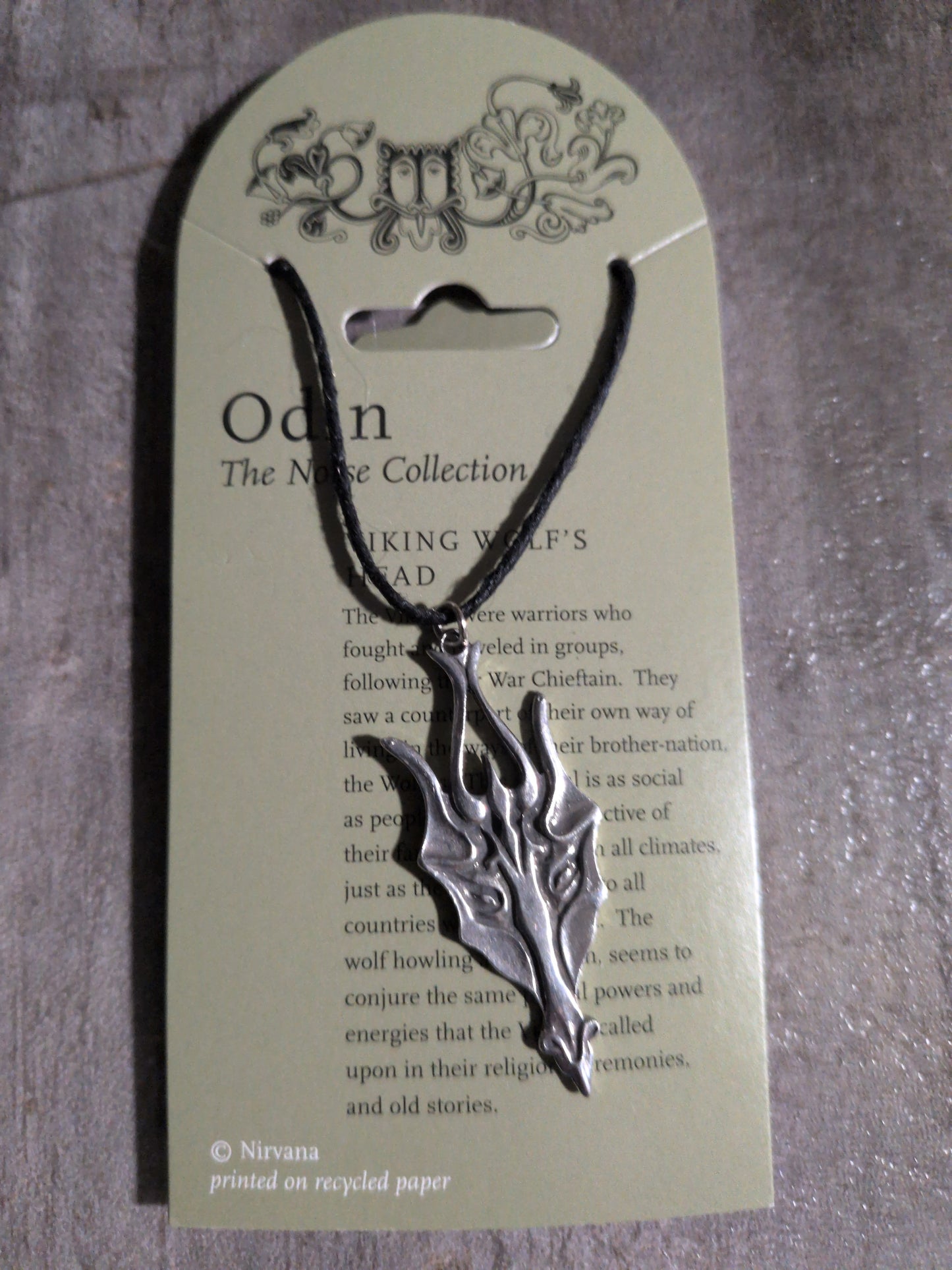 Odin (Norse Collection) Viking Wolf's Head Pewter Pendant