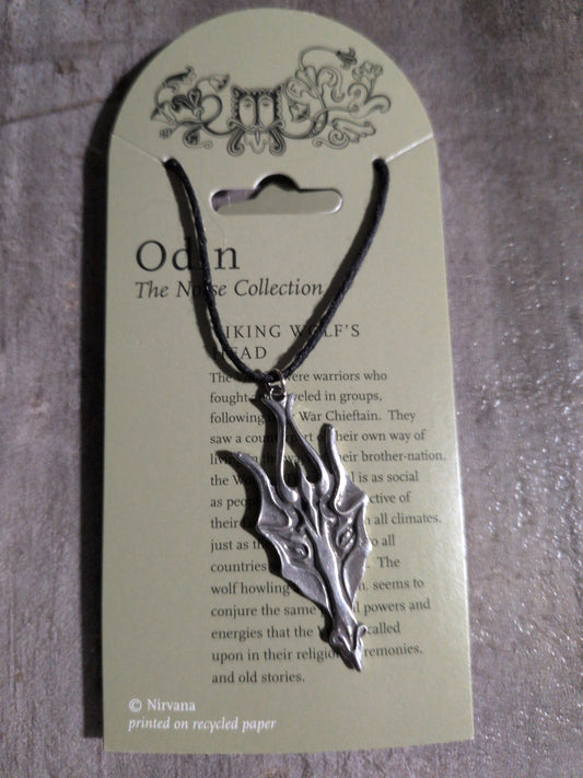 Odin (Norse Collection) Viking Wolf's Head Pewter Pendant